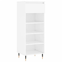 Maison Chic Armoire à Chaussures,Meuble de Rangement à Chaussures Blanc brillant 40x36x105cm Bois ingénierie -MN72733