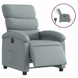 Maison Chic Fauteuil Relax pour salon, Fauteuil inclinable électrique Gris clair Tissu -GKD60919