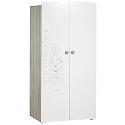 Acheter Baby Price Chambre bébé trio Teddy: lit 120x60, commode a langer et armoire - Babyprice - Blanc