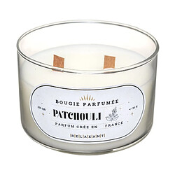 But Bougie mèche en bois H. 8 cm SNOW Patchouli