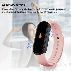 Bracelet intelligent iWear SM6 - Tracker d'activité IP67 avec fréquence cardiaque et tension artérielle / Moniteur social / Sommeil Rose