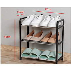 Universal Étagère à chaussures en plastique 3 couches Étagère à tisseur de rangement Étagère à tisseur de bricolage Couvercle de chaussure Étagère d'armoire Accessoires d'organisation pour la maison pas cher