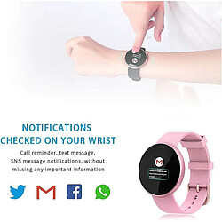 Acheter Chrono Montre Connectée , Smartwatch Femme Hommes Moniteur de fréquence Cardiaque, IP70 étanche Réveil Automatique écran Montre Connectée téléphone Mobile pour iPhone Android ,Rose