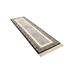 Vidal Tapis de couloir en laine 300x84 noir Darya