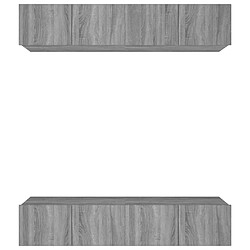 vidaXL Meubles TV 4 pcs sonoma gris 80x30x30 cm bois d'ingénierie