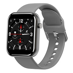 Chrono Montre Connectée Femmes Homme Etanche IP67 Trackers d'activité Bluetooth Tracteur de Fitness Tactile de 1,57 Pouces Cardiofrequencemètre Moniteur de Sommeil Pédomètre Montre Intelligente,Gris