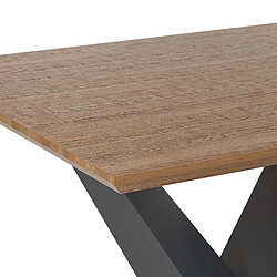 Acheter Beliani Table marron et noire 200 x 100 cm SINTRA