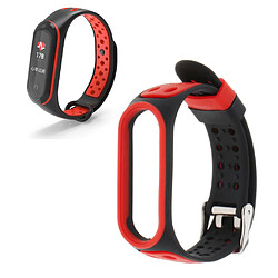 Acheter Bracelet De Remplacement En Silicone Pour Bracelet Xiaomi MI Band 5 Noir + Rouge