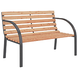 vidaXL Banc de jardin 120 cm Bois et fer