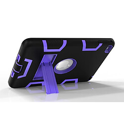 Acheter Wewoo Coque antichoc en silicone de couleur contrastée + PC pour iPad mini 5 / mini 4 avec support noir + violet