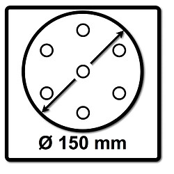 Festool Abrasifs maillé STF D150 P120 GR NET/50 150 mm / 50 pièces. ( 203305 )