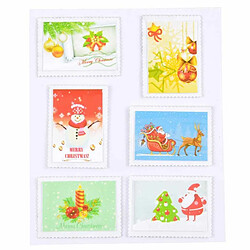 Paris Prix Stickers de Noël 6 Timbres 10x12cm Multicolore