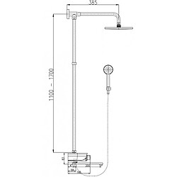 Acheter Rav Colonne de douche murale MURRAY avec étagère 170 cm en solid surface