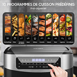 Acheter Iceagle Friteuse sans Huile Dual Zone 12L- Friteuse à Air Chaud Air Fryer XXL, 10 Programmes, 2 Tiroirs, Fenêtre Visible, 2600W