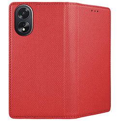 Acheter Htdmobiles Housse pour Oppo A18 / A38 - etui coque pochette portefeuille + verre trempe - ROUGE MAGNET