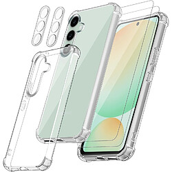 Coque Transparente Antichoc + Verres Trempes et Protections Camera Arriere Transparent X2 Pour Samsung Galaxy S24 FE Little Boutik