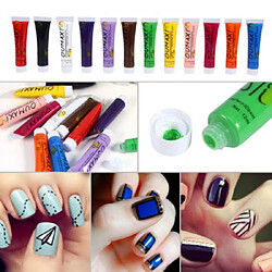 Acheter Lot de 12 Couleurs 12ml Tubes Pigment de Peinture Acrylique pour Peinture Nail Art Ongle Décoration DIY