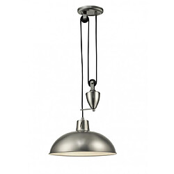 Luminaire Center Suspension Wellington Nickel antique 1 ampoule 112cm