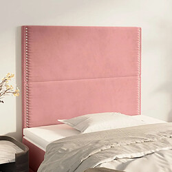 Maison Chic Lot de 2 Têtes de lit design pour chambre - Décoration de lit Rose 90x5x78/88 cm Velours -MN97556