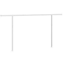 vidaXL Jeu de poteaux d'auvent blanc 450x245 cm fer