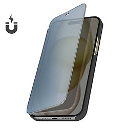 Avizar Étui Clear View pour iPhone 15 Pro Max Clapet Miroir Fonction Support Noir pas cher