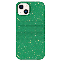 Coque en TPU + paille de blé anti-rayures, entièrement biodégradable pour votre iPhone 14 - vert