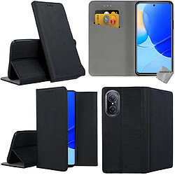 Htdmobiles Housse etui portefeuille avec coque intérieure en silicone pour Huawei Honor 50 SE / Nova 9 SE + film ecran - NOIR MAGNET