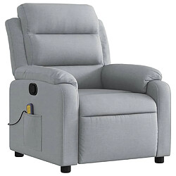 Avis Maison Chic Fauteuil Relax pour salon, Fauteuil de massage inclinable Gris clair Tissu -GKD53037