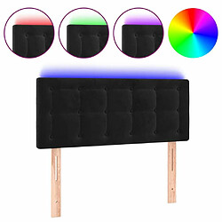 Maison Chic Tête de lit scandinave à LED,meuble de chambre Noir 80x5x78/88 cm Velours -MN59962