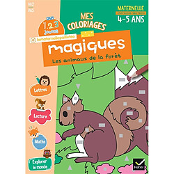 Mes coloriages magiques, maternelle moyenne section, 4-5 ans : les animaux de la forêt