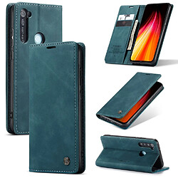 Caseme Etui en PU + TPU auto-absorbé avec support bleu pour votre Xiaomi Redmi Note 8