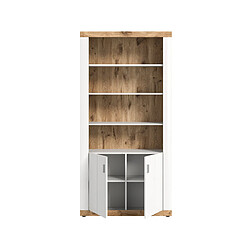 Avis Bestmobilier Coventry - étagère - blanc et bois - 101x204 cm