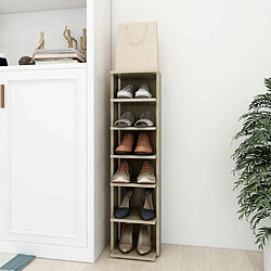 Maison Chic Armoire à Chaussures,Meuble de Rangement à Chaussures Chêne sonoma 27,5x27x102 cm -MN46382