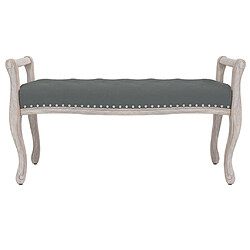 Helloshop26 Banc banquette 110 x 45 x 60 cm tissu gris foncé 02_0010658