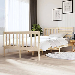 vidaXL Cadre de lit sans matelas bois massif 120x200 cm