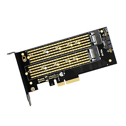 Dual M. 2 SSD NVME M Key Ou SATA B Key To PCI - E X4 Host Riser Card