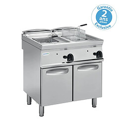 Friteuse Gaz avec Tuyères Traversant la Cuve - 2 x 13 Litres - Gamme 700 - Tecnoinox