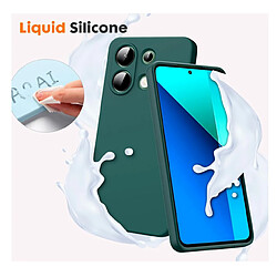 Htdmobiles Coque pour Xiaomi Redmi Note 13 4G - housse etui silicone gel fine + verre trempe - VERT