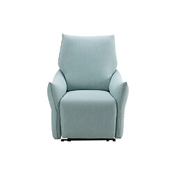 Avis Vente-Unique Fauteuil relax électrique en tissu bleu clair MODOC