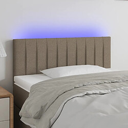 Maison Chic Tête de lit moderne à LED lumineuse pour chambre - Décoration de lit Taupe 100x5x78/88 cm Tissu -MN65538