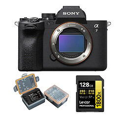 Sony Alpha A7 Mark IV Caméra+Lexar 128GB Professional 1800x UHS-II SDXC Memory Card + Kingma 2000mAh Battery (Sony NP-FZ100)