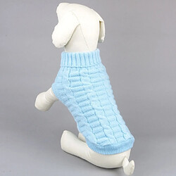 Wewoo Pull de chien de couleur unie très élastique Teddy Dog ClothesTaille M Bleu