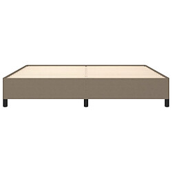 Acheter vidaXL Cadre de lit sans matelas taupe 200x200 cm tissu