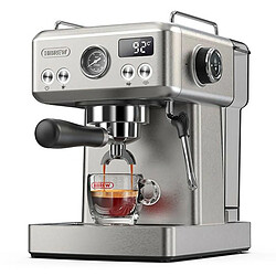 HiBREW H10A Machine à café expresso semi-automatique 19 bars, cafetière froide/chaude Machine à café expresso semi-automatique HiBREW H10A, pression 19 bars, mousseur à lait, température réglable, pichet 350 ml