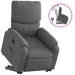 vidaXL Fauteuil inclinable Gris foncé Tissu