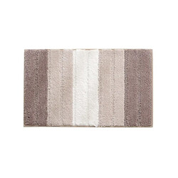 Wewoo Tapis en microfibre pour de sol de salle de bains de cuisine anti-glisse intérieur à rayurestaille 51x81.5cm beige