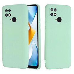 Coque en silicone anti-décoloration avec sangle pour votre Xiaomi Poco C40 4G - vert