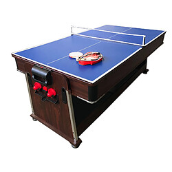 Acheter Simba TABLE DE BILLARD BILLARD 7FT + AIR HOCKEY + TENNIS DE TABLE + TABLE A MANGER modèle MATTEW BLEU 4 en 1