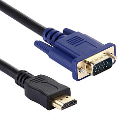 Avis Wewoo Câble noir vidéo HDMI mâle vers VGA 15PIN, longueur: 1,8 m