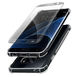 Avizar Pack Protection Samsung Galaxy S7 Edge Coque Souple + Verre Trempé Transparent